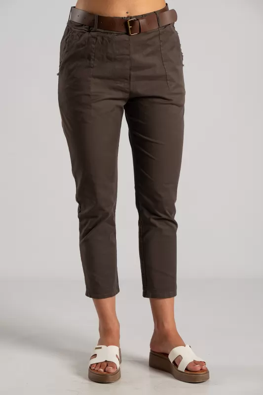 Pants Cotton Ankle Belt