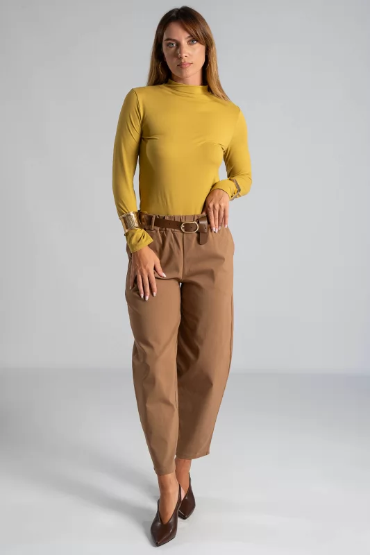 Παντελόνι Baggy Δερματίνη Ζώνη