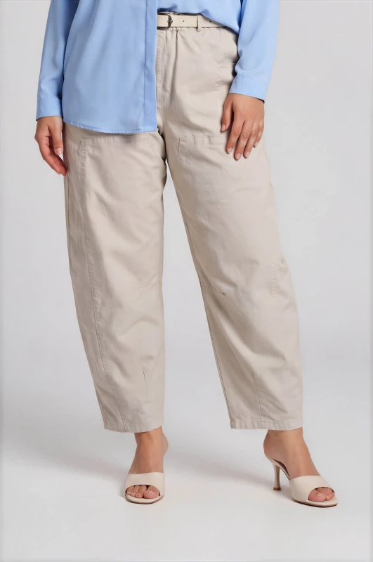 Baggy Cotton Pants Belt 