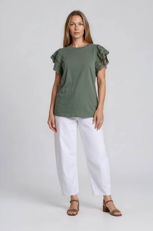 Baggy Cotton Pants Belt 