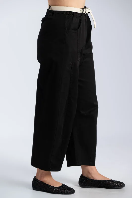 Baggy Cotton Pants Belt 