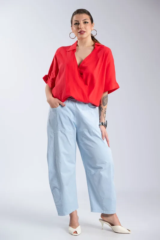 Παντελόνι Baggy Βαμβακερό Ζώνη