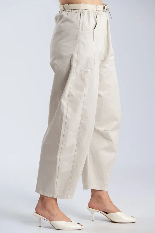 Baggy Cotton Pants Belt 
