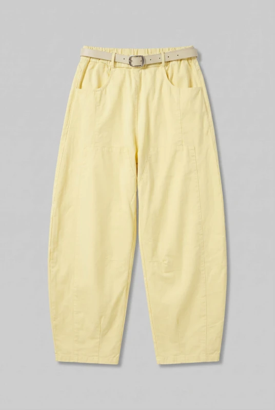 Baggy Cotton Pants Belt 