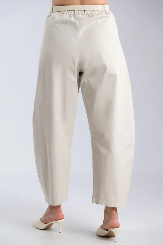 Baggy Cotton Pants Belt 
