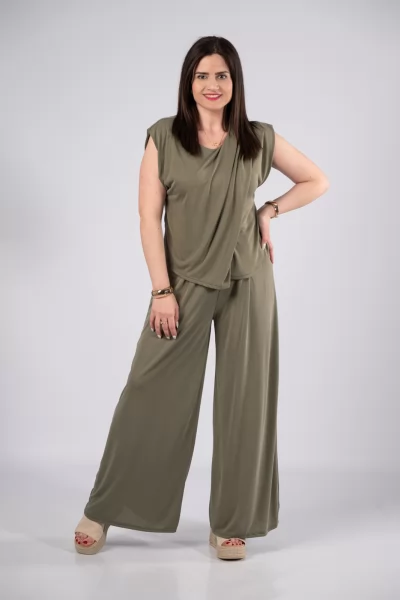 Trousers Basic Elastic Khaki