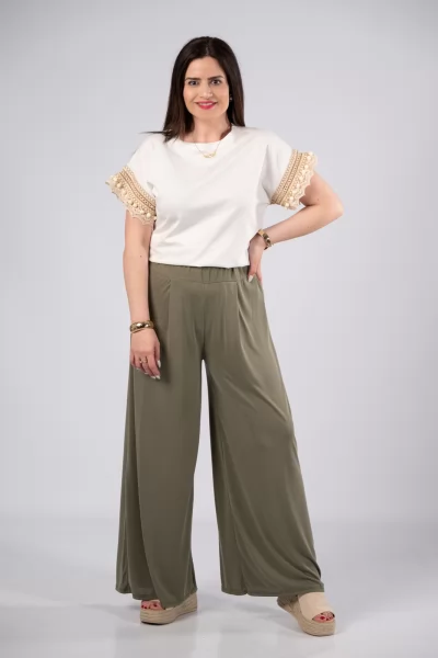 Trousers Basic Elastic Khaki