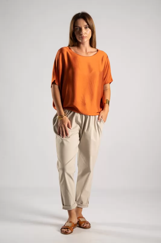 Παντελόνι Chino Oversized Μονόχρωμο