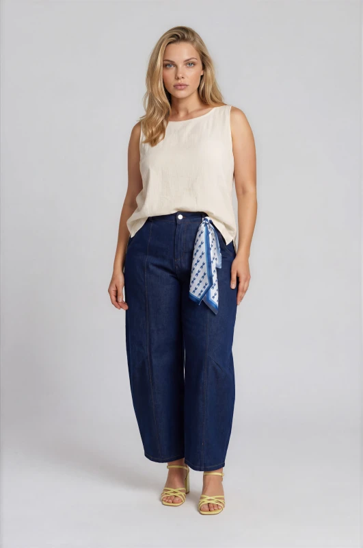 Denim Trousers Decorative Scarf