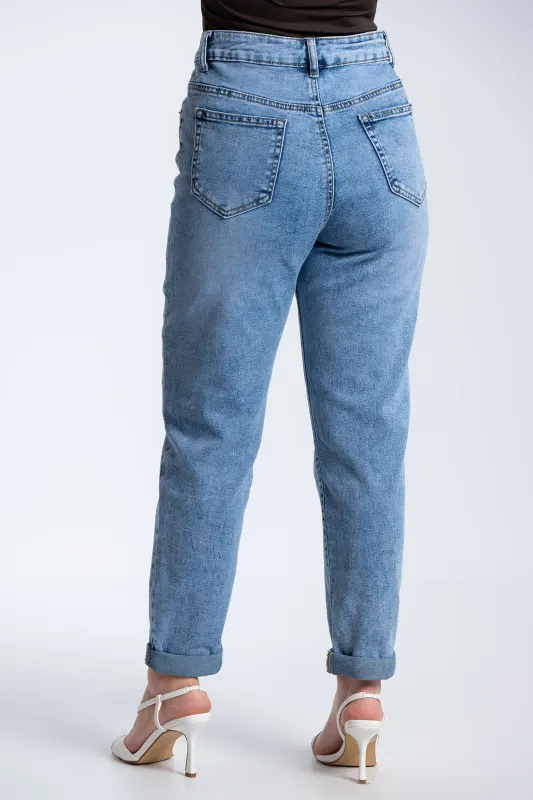 Tapered Fit Denim Pants 