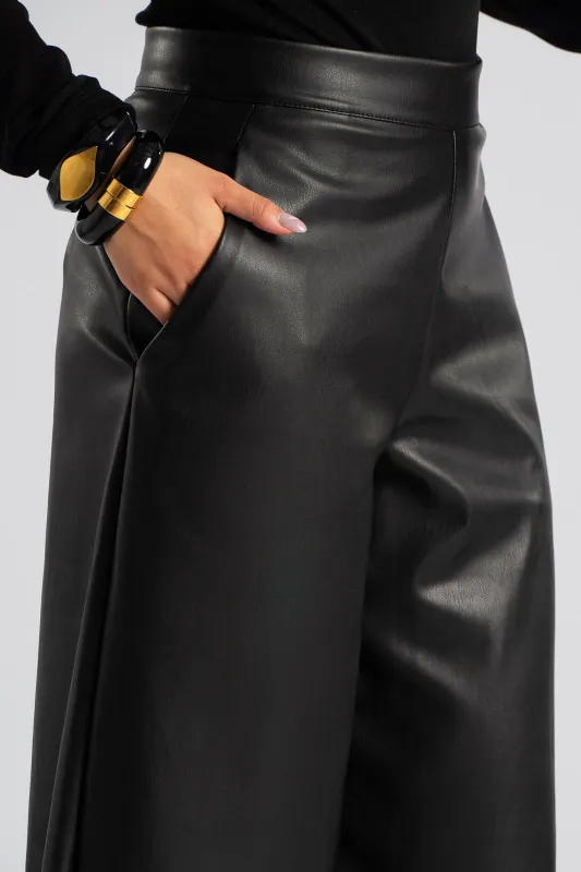 Pants Cropped Leatherette 
