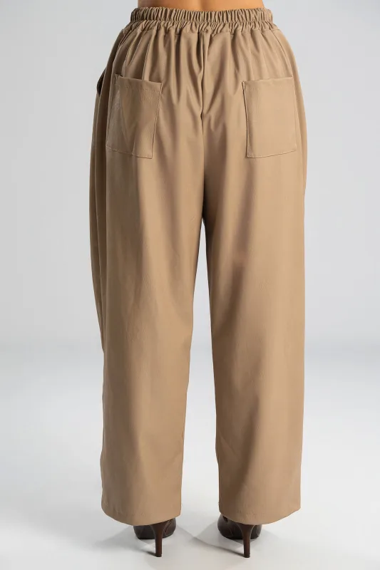 Trousers Leatherette Elastic