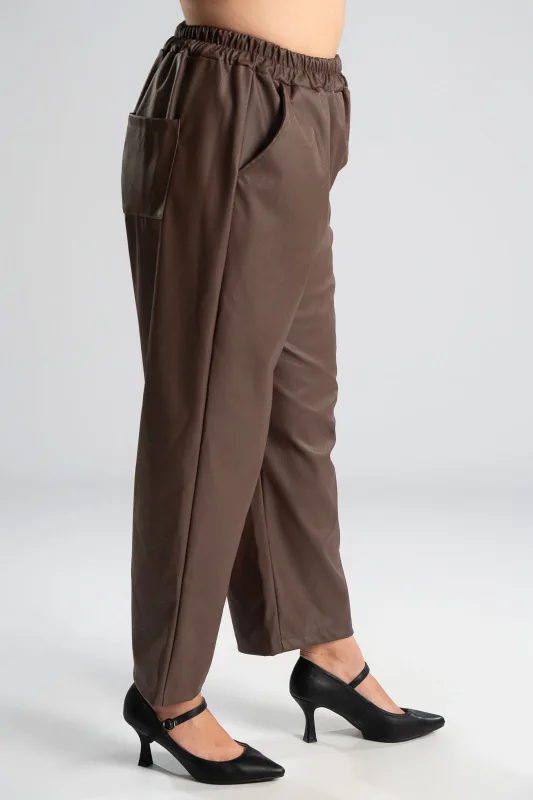 Trousers Leatherette Elastic
