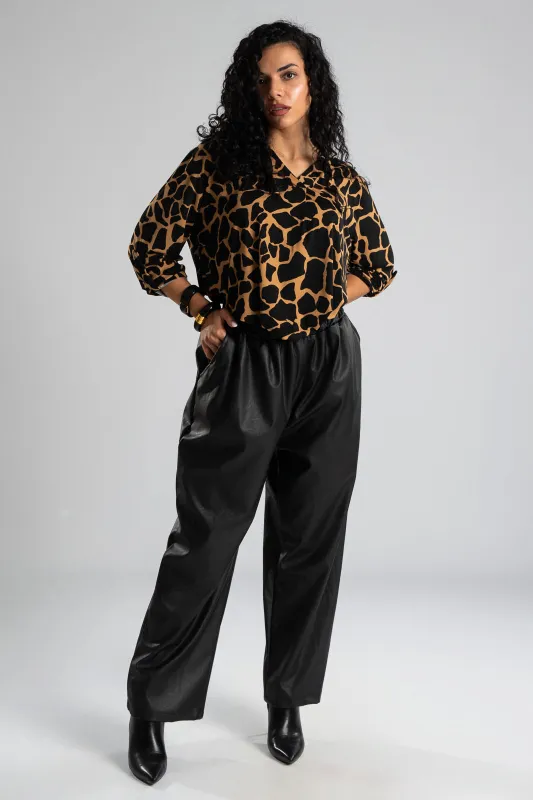 Trousers Leatherette Elastic