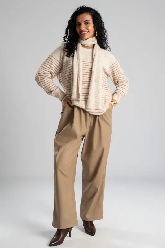 Trousers Leatherette Elastic