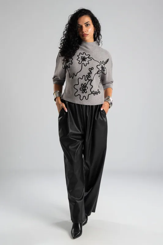 Trousers Leatherette Elastic