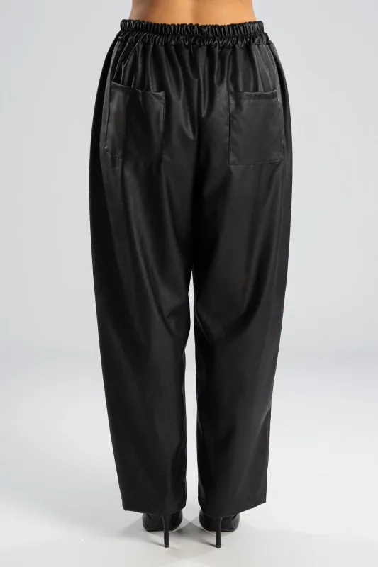 Trousers Leatherette Elastic