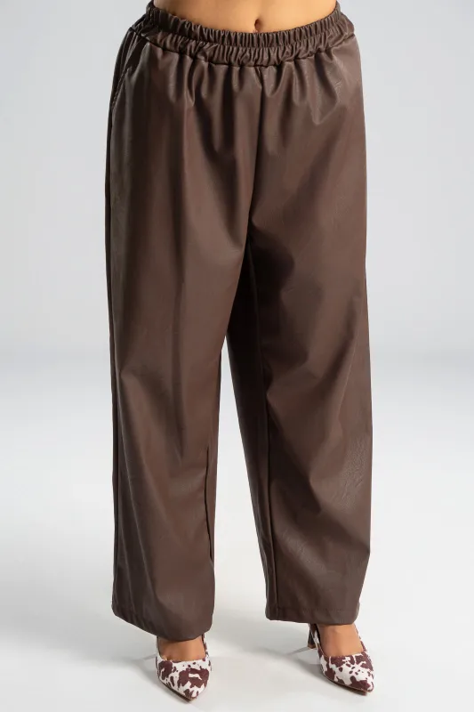 Trousers Leatherette Elastic