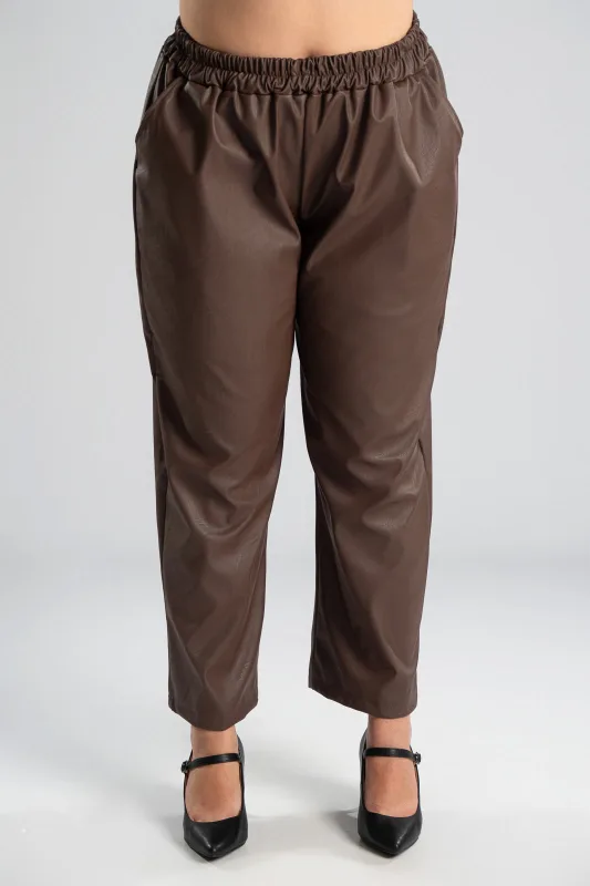 Trousers Leatherette Elastic