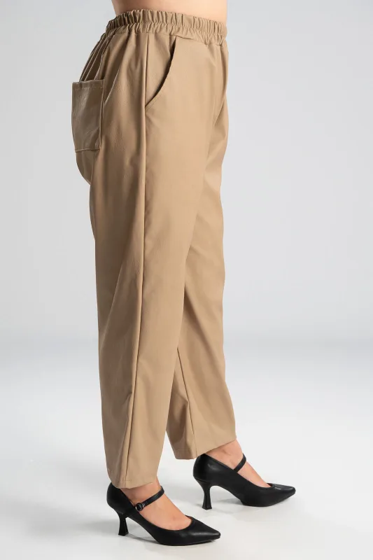 Trousers Leatherette Elastic