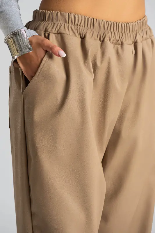 Trousers Leatherette Elastic