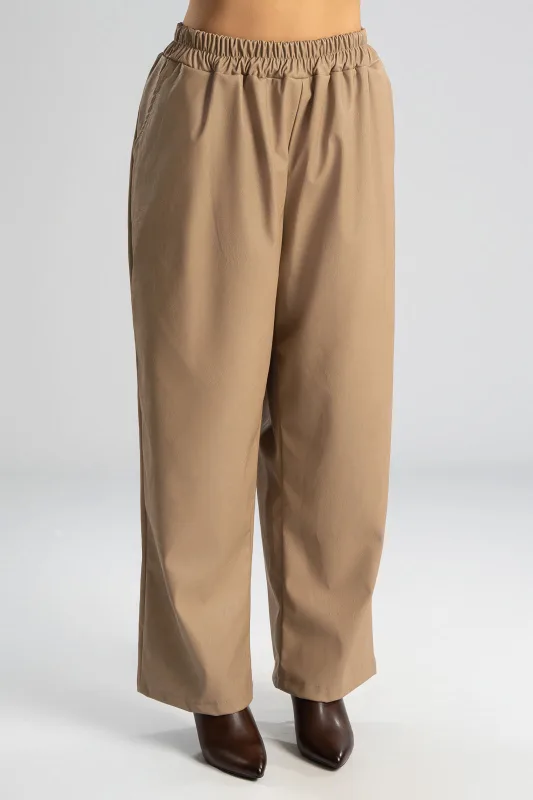 Trousers Leatherette Elastic