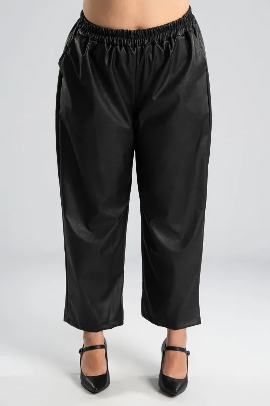 Trousers Leatherette Elastic