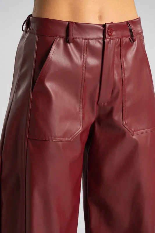 Παντελόνι Δερματίνη Μεγάλες Τσέπες