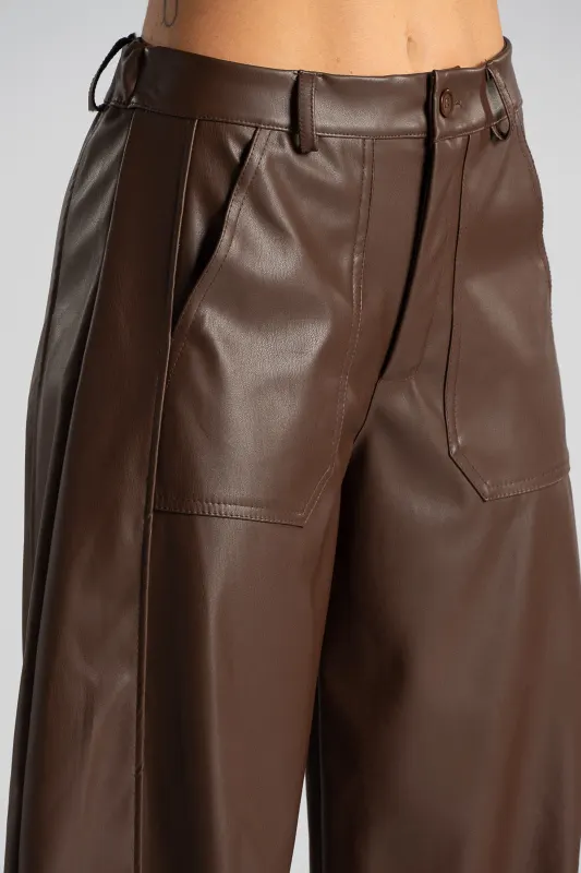 Παντελόνι Δερματίνη Μεγάλες Τσέπες