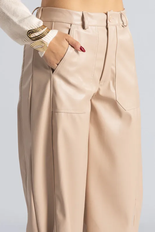 Παντελόνι Δερματίνη Μεγάλες Τσέπες