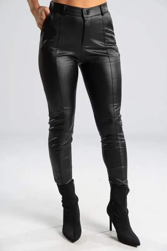 Παντελόνι Δερματίνη Slim Fit