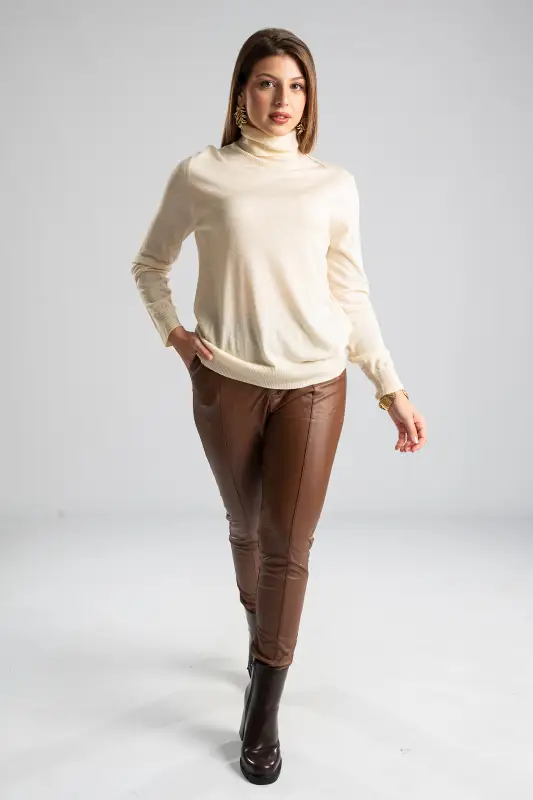 Παντελόνι Δερματίνη Slim Fit