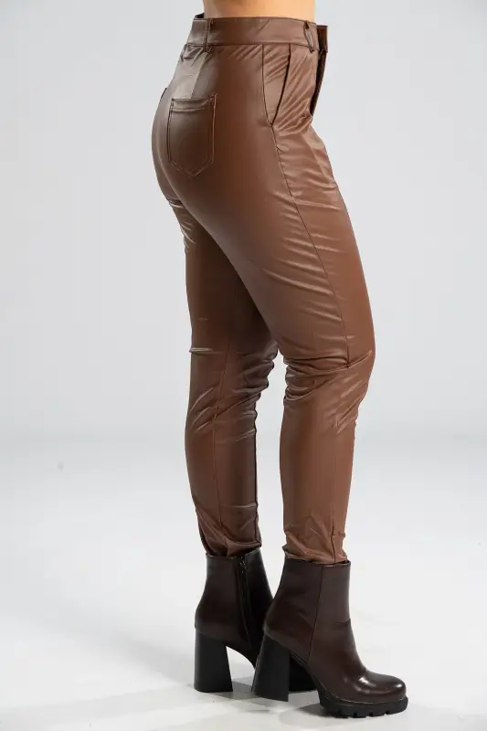 Slim Fit Leatherette Pants 
