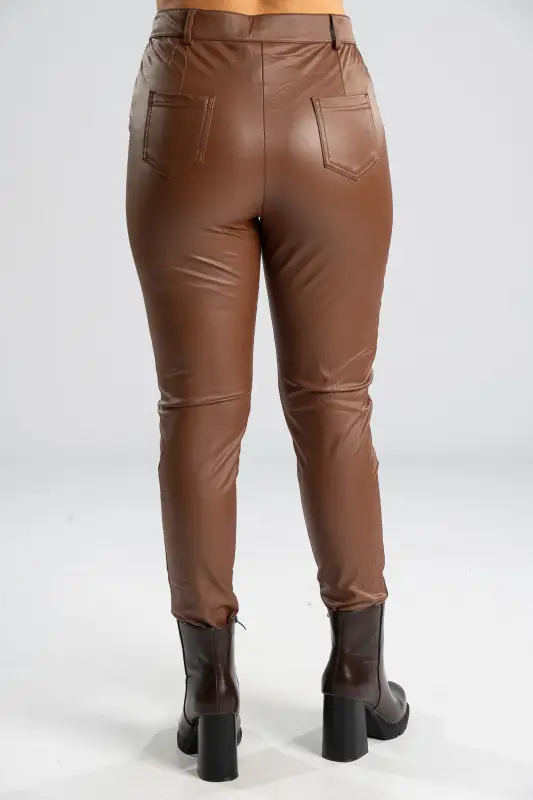 Slim Fit Leatherette Pants 