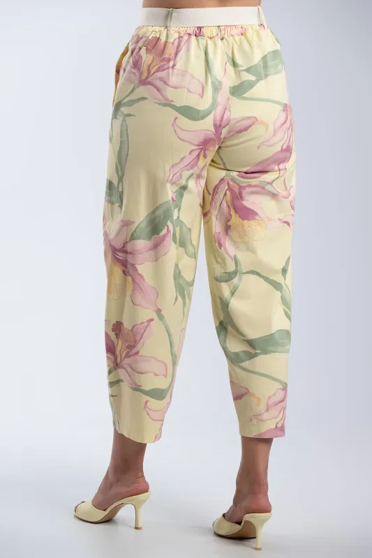 Παντελόνι Floral Με Ζώνη