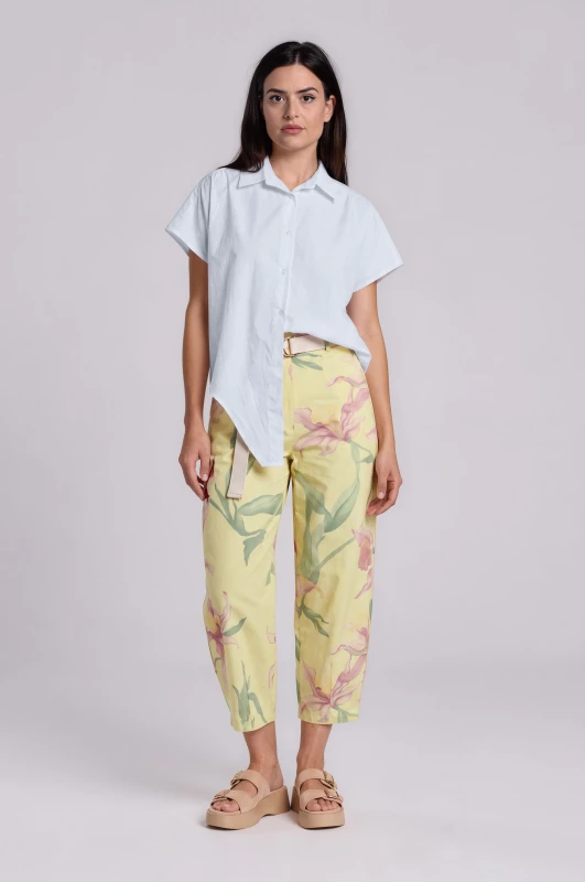 Floral Pants with a Belt