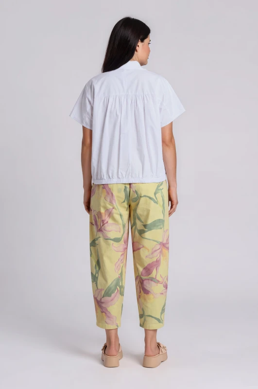 Floral Pants with a Belt