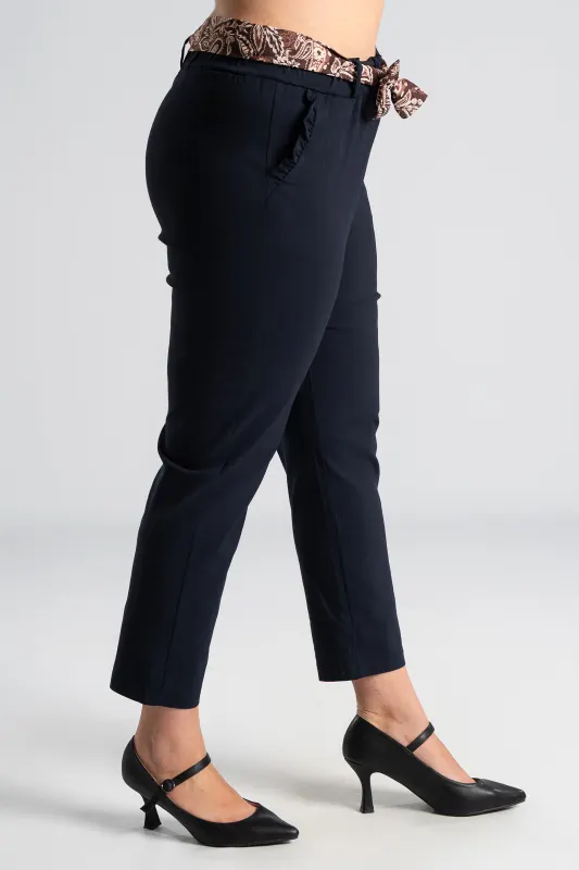 Pants Scarf Ruffles Pockets