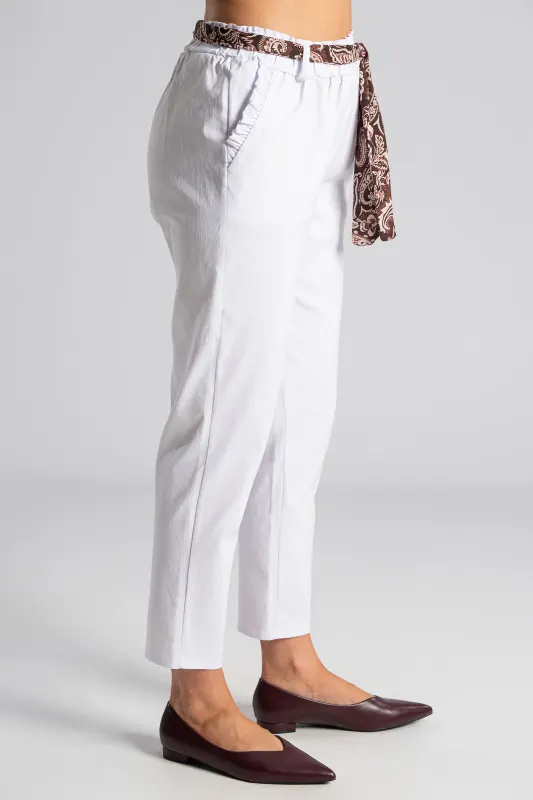Pants Scarf Ruffles Pockets