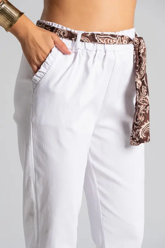 Pants Scarf Ruffles Pockets