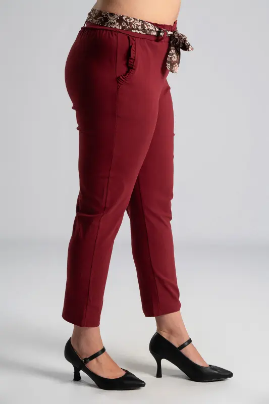 Pants Scarf Ruffles Pockets