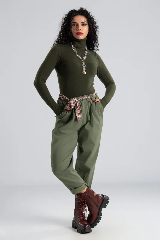 Παντελόνι Φουλάρι Βολάν Τσέπες