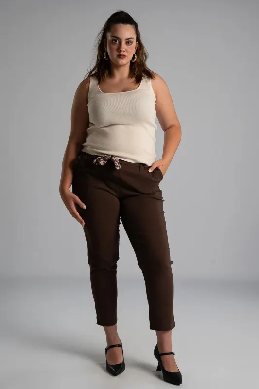 Pants Scarf Ruffles Pockets