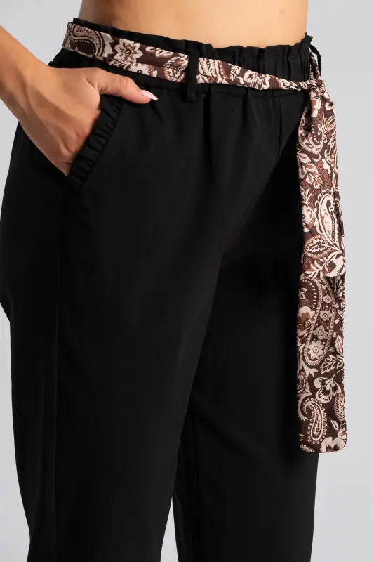 Pants Scarf Ruffles Pockets