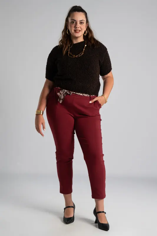 Pants Scarf Ruffles Pockets