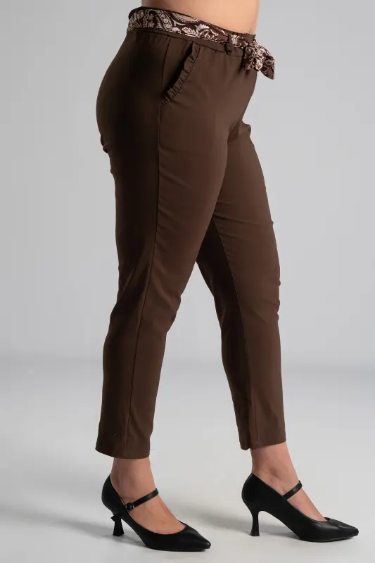 Pants Scarf Ruffles Pockets