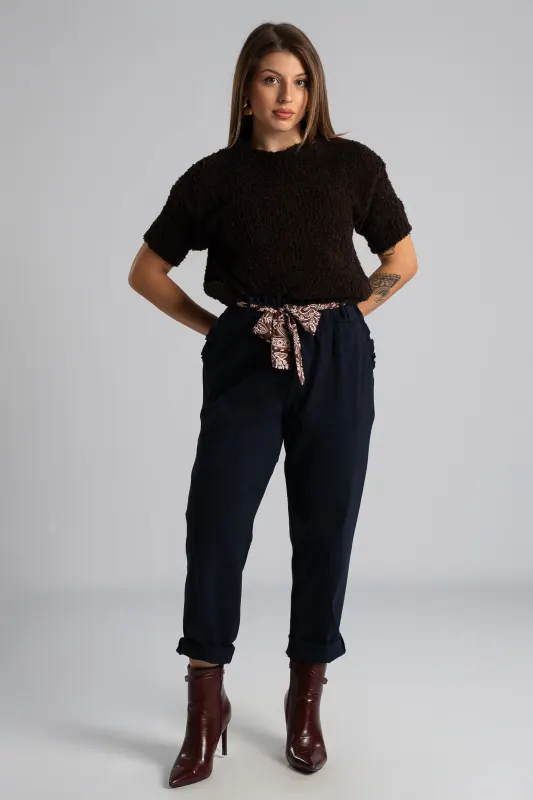 Pants Scarf Ruffles Pockets