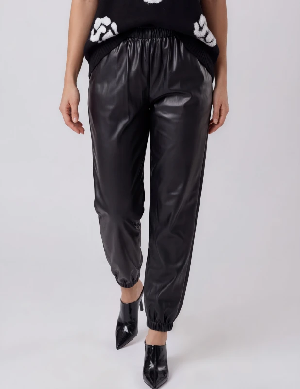 Παντελόνι Jogger Δερματίνη