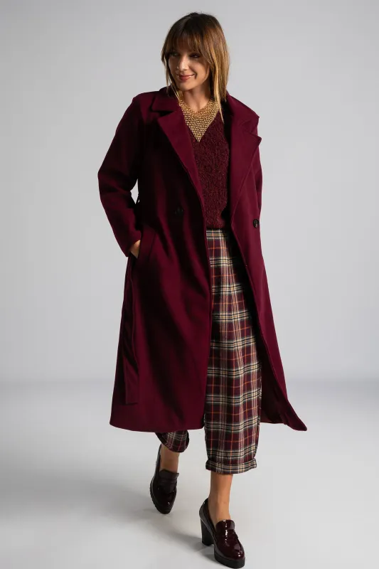 Pants Plaid Pleats Waistband