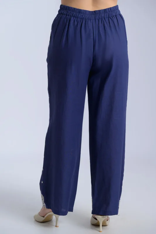 Παντελόνι Κεντημένες Λεπτομέρειες Elvina